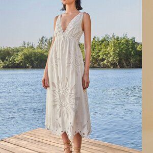 FARM Rio off-white euroflax maxi dress